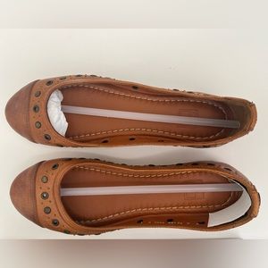 Frye Womens Carson Grommet Ballet Flats Size 8